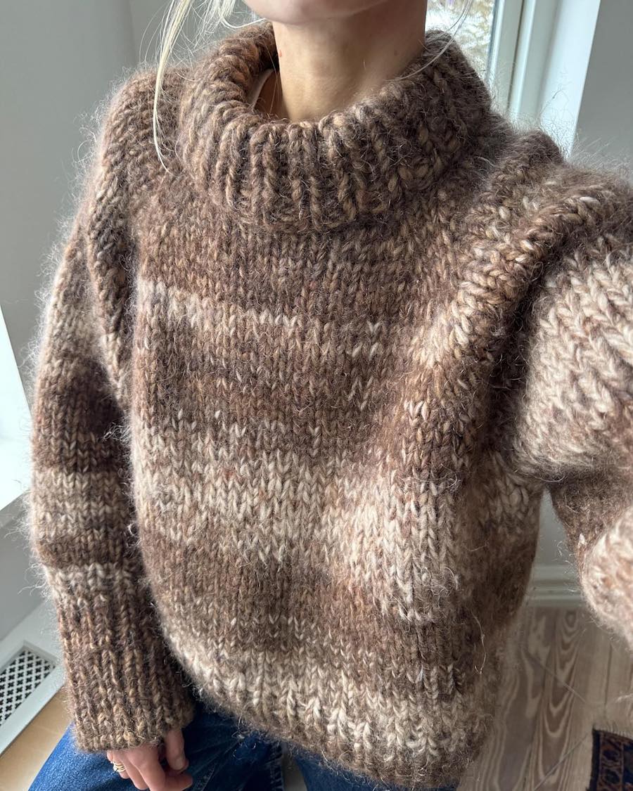 Strickpaket Marble Sweater von Petite Knit aus Original Fat Mohair von Sysleriget & Schurwolle